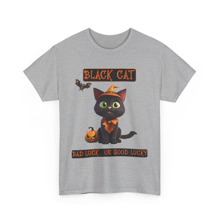 Black Cat, Bad Luck... Or Good Luck? Customized Gildan Unisex Heavy Cotton Tee