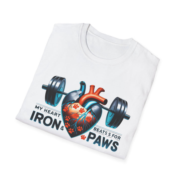 Iron & Paws Heartbeat T-Shirt, Gym Shirt, Pet Lover Gift, Fitness Apparel, Dog Owner Tee, Motivational Workout Wear