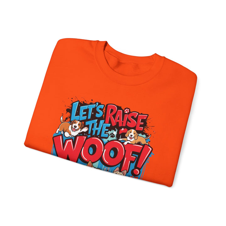 Dog Lover Sweatshirt - Let's Raise the Woof - Unisex Sweatshirt, Dog Enthusiast Gift, Funny Animal Lover Jumper, Cozy Crewneck Pullover, Pet