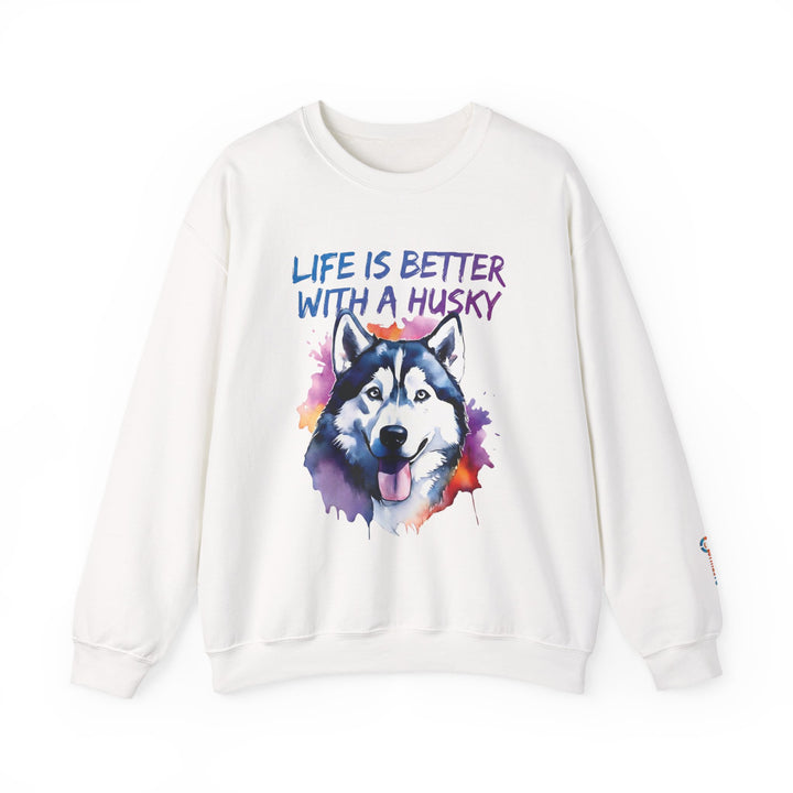 BrillasTU Life is Better with a Husky Crewneck - Unisex Sweatshirt - brillasTU #