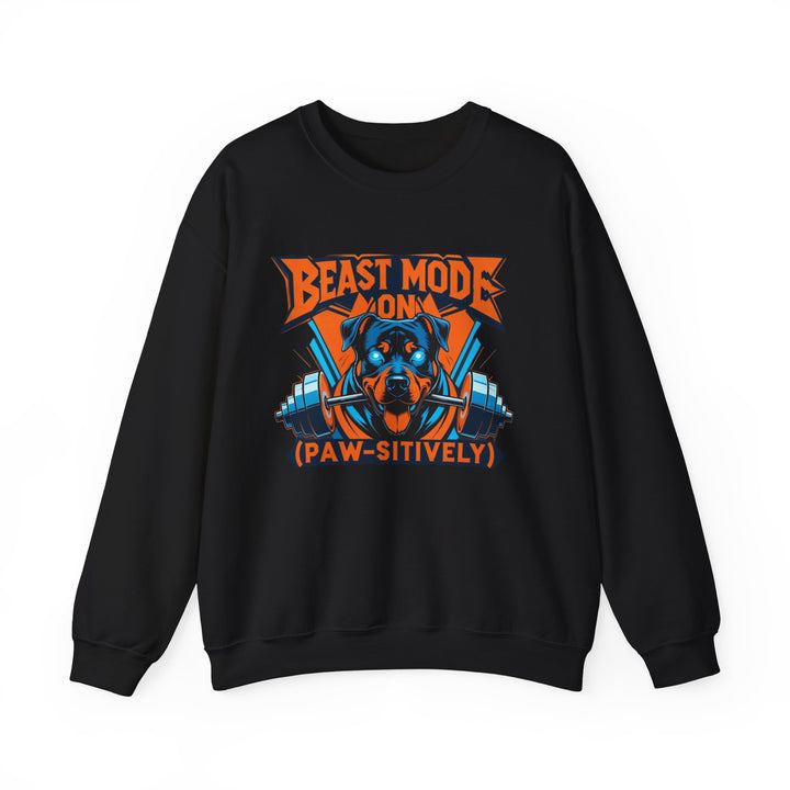 Sudadera unisex Beast Mode, regalo divertido para amantes de las mascotas, sudadera de cuello redondo, ropa acogedora para amantes de los perros, sudadera para amantes de los animales