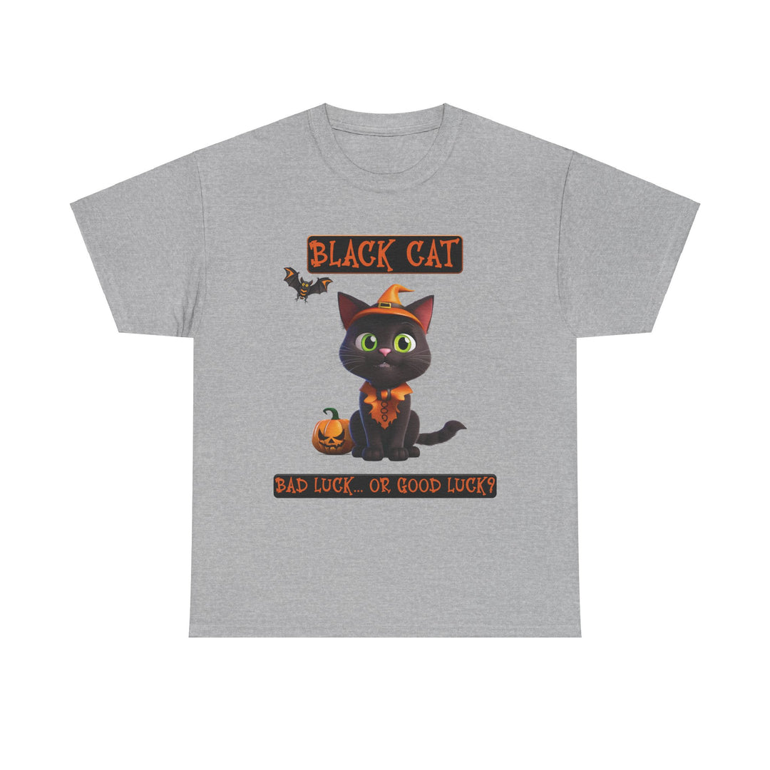 Black Cat, Bad Luck... Or Good Luck? Customized Gildan Unisex Heavy Cotton Tee - brillasTU