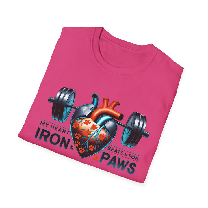 Iron & Paws Heartbeat T-Shirt, Gym Shirt, Pet Lover Gift, Fitness Apparel, Dog Owner Tee, Motivational Workout Wear