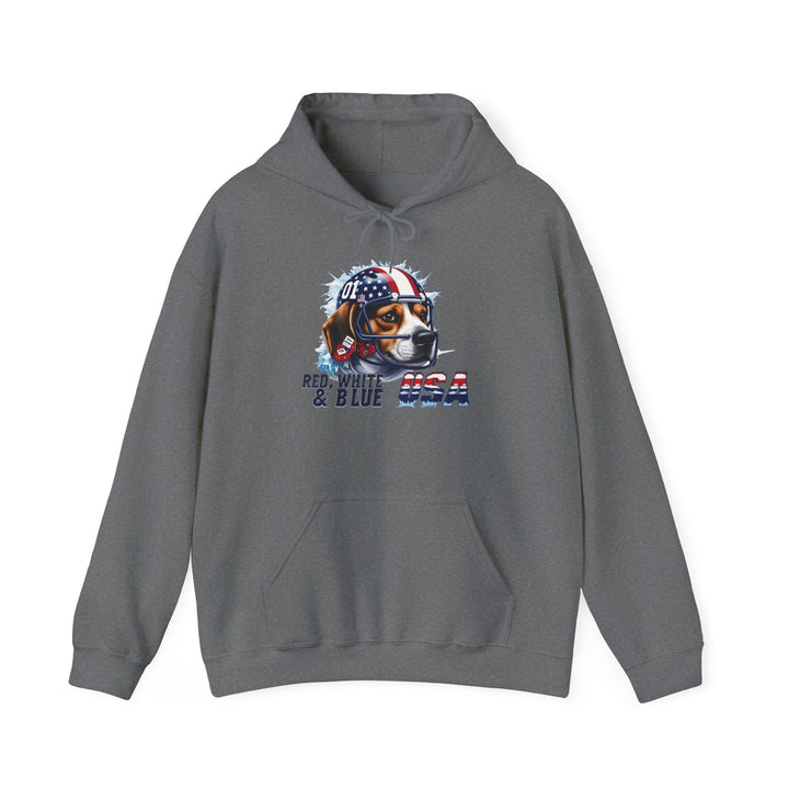 All-American Beagle Patriot Hoodie - Red, White & Blue Dog Lover Sweatshirt
