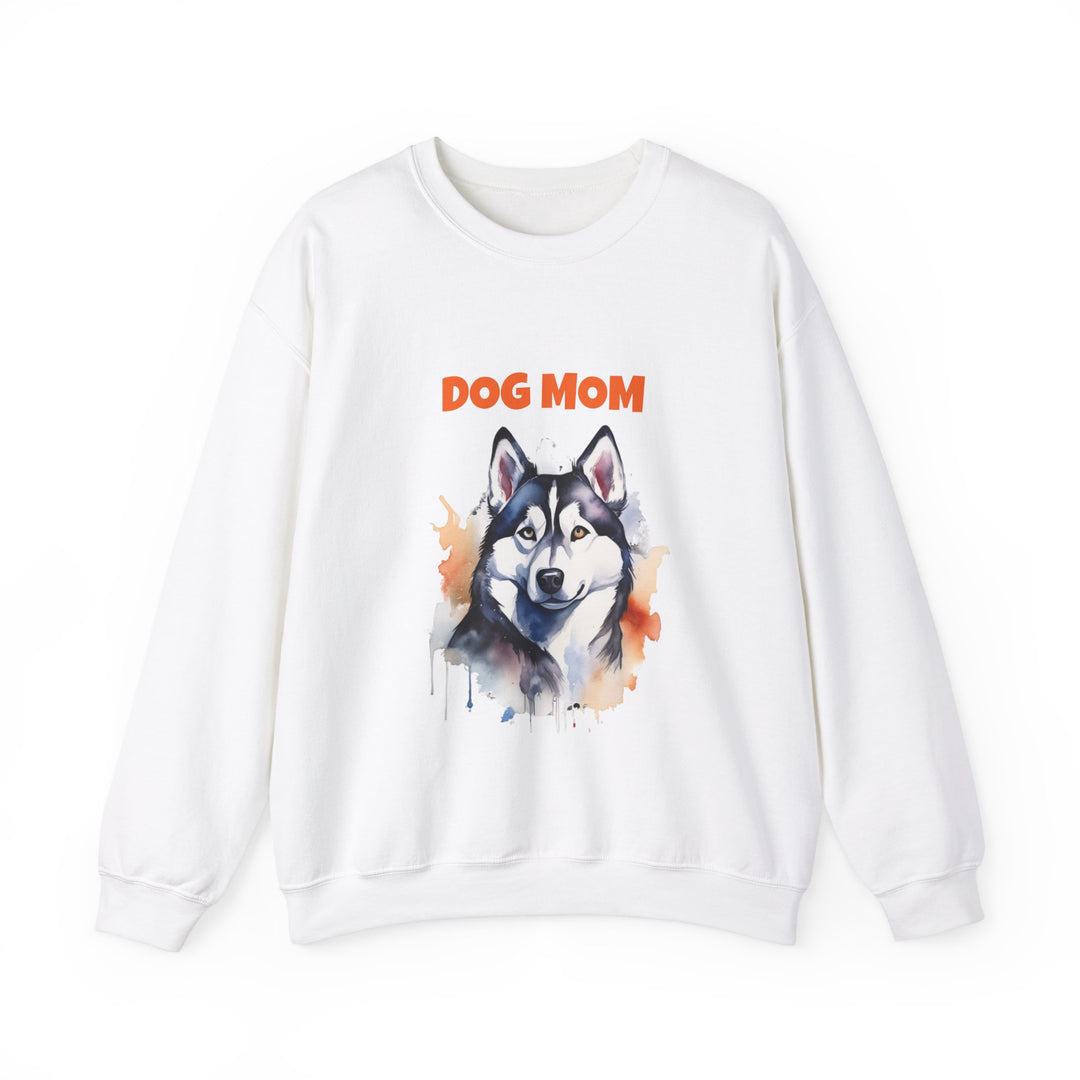 Dog Mom Siberian Husky Unisex Crewneck Sweatshirt, Gildan Animal Lover Gift - brillasTU