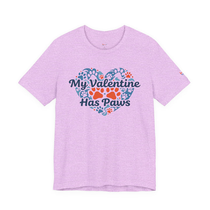 BrillasTU My Valentine Has Paws Shirt Dog Lover Cotton Blend