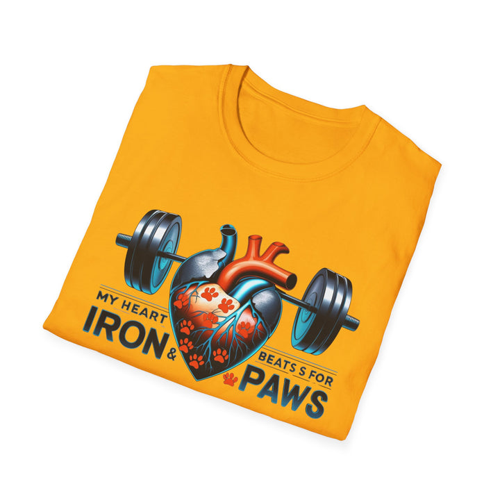 Iron & Paws Heartbeat T-Shirt, Gym Shirt, Pet Lover Gift, Fitness Apparel, Dog Owner Tee, Motivational Workout Wear