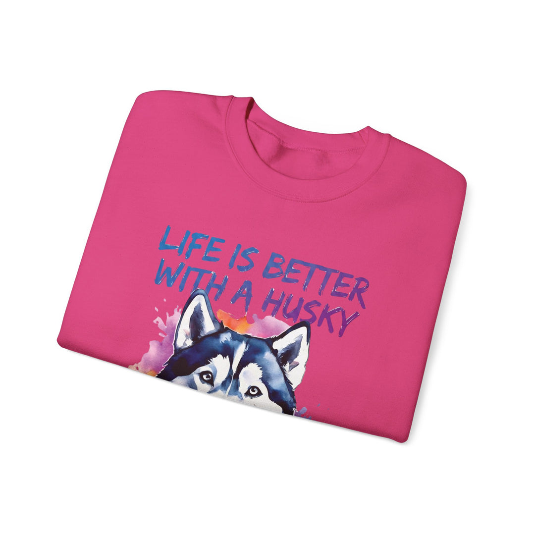 BrillasTU Life is Better with a Husky Crewneck - Unisex Sweatshirt - brillasTU #