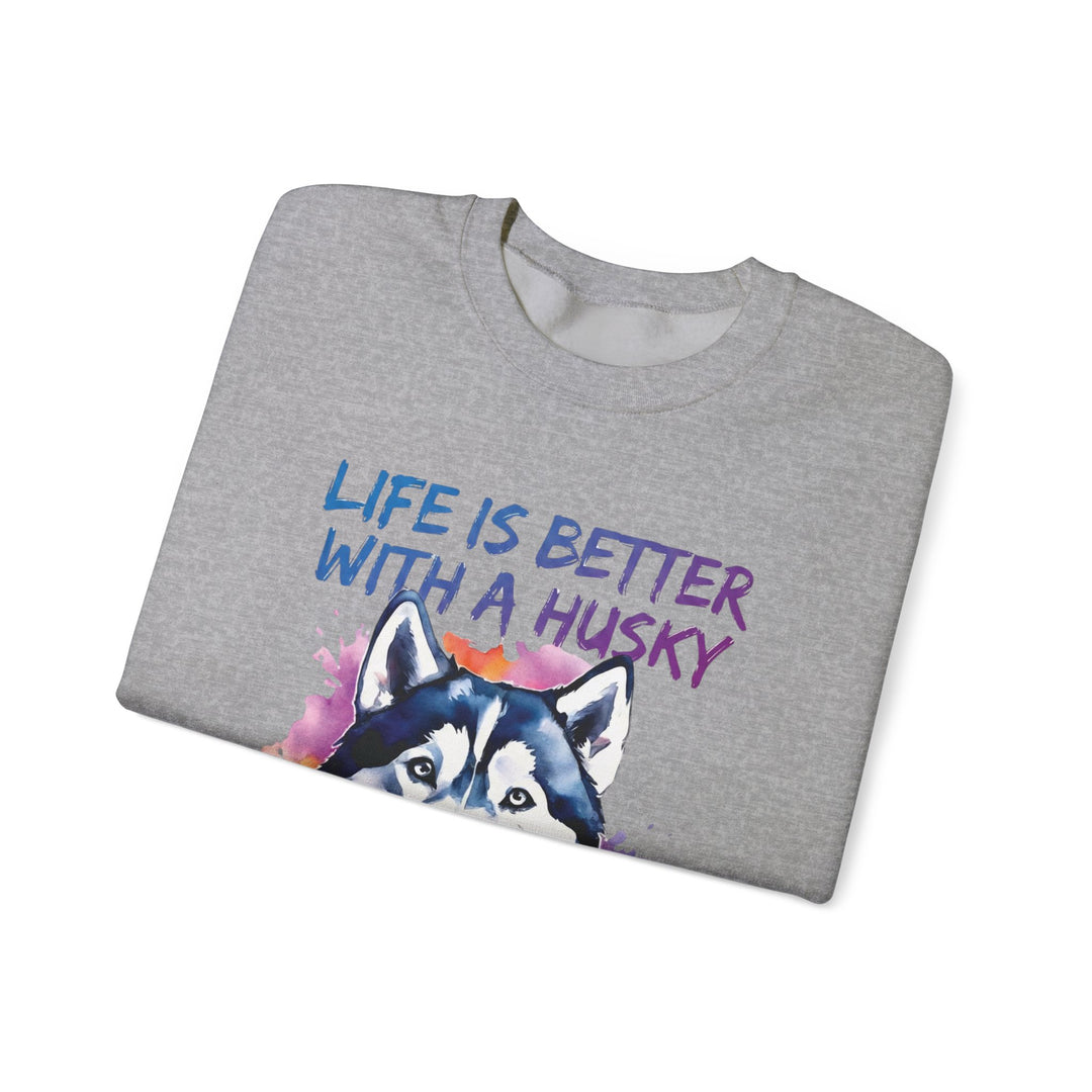BrillasTU Life is Better with a Husky Crewneck - Unisex Sweatshirt - brillasTU #