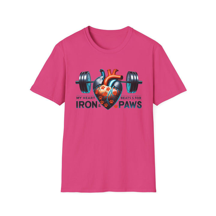 Iron & Paws Heartbeat T-Shirt, Gym Shirt, Pet Lover Gift, Fitness Apparel, Dog Owner Tee, Motivational Workout Wear