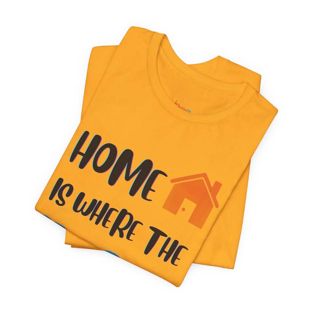 brillasTU Home Is Where The Dog Is Shirt Dog Lover Gift Cotton