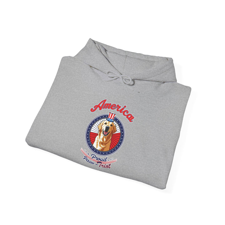 Proud Paw-Triot" Patriotic Dog Hoodie Unisex USA Pride Sweatshirt