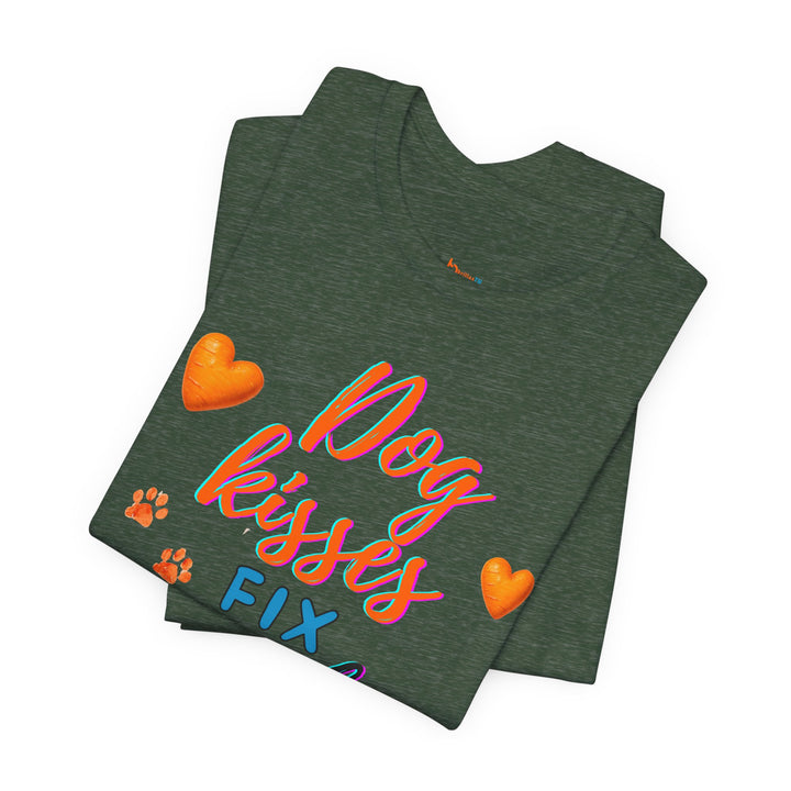 brillasTU Dog Kisses Tee Dog Lover Soft Cotton