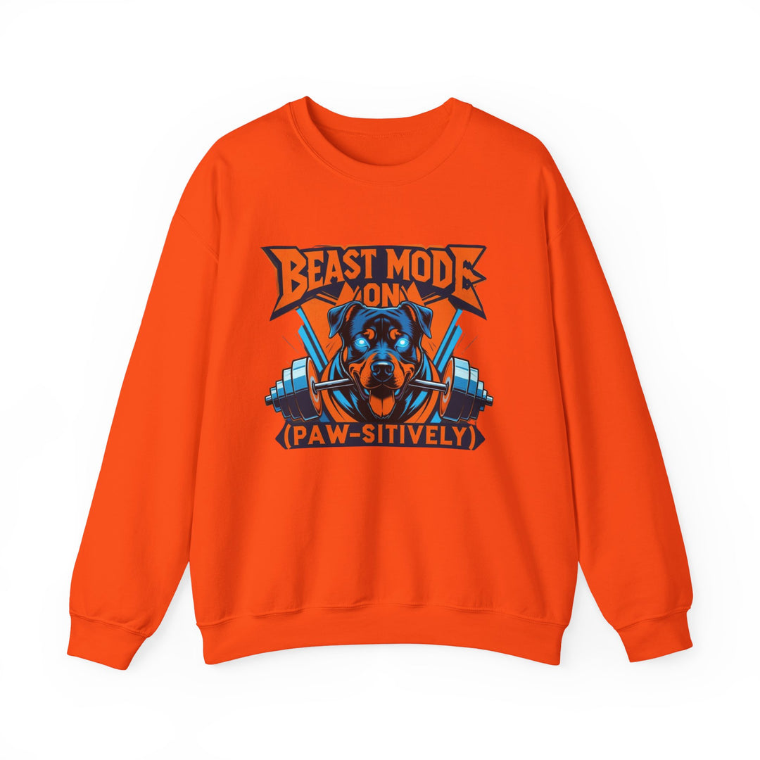 Sudadera unisex Beast Mode, regalo divertido para amantes de las mascotas, sudadera de cuello redondo, ropa acogedora para amantes de los perros, sudadera para amantes de los animales