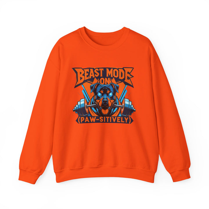 Sudadera unisex Beast Mode, regalo divertido para amantes de las mascotas, sudadera de cuello redondo, ropa acogedora para amantes de los perros, sudadera para amantes de los animales