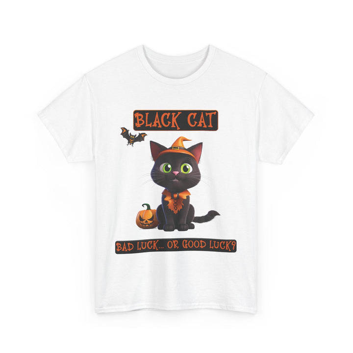 Black Cat, Bad Luck... Or Good Luck? Customized Gildan Unisex Heavy Cotton Tee - brillasTU