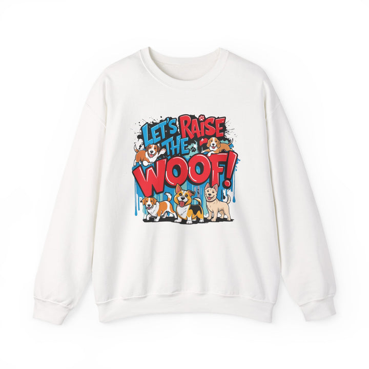 Dog Lover Sweatshirt - Let's Raise the Woof - Unisex Sweatshirt, Dog Enthusiast Gift, Funny Animal Lover Jumper, Cozy Crewneck Pullover, Pet