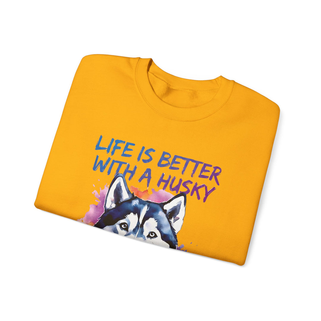 BrillasTU Life is Better with a Husky Crewneck - Unisex Sweatshirt - brillasTU #