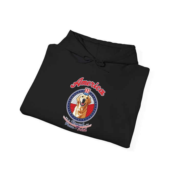 Proud Paw-Triot" Patriotic Dog Hoodie Unisex USA Pride Sweatshirt