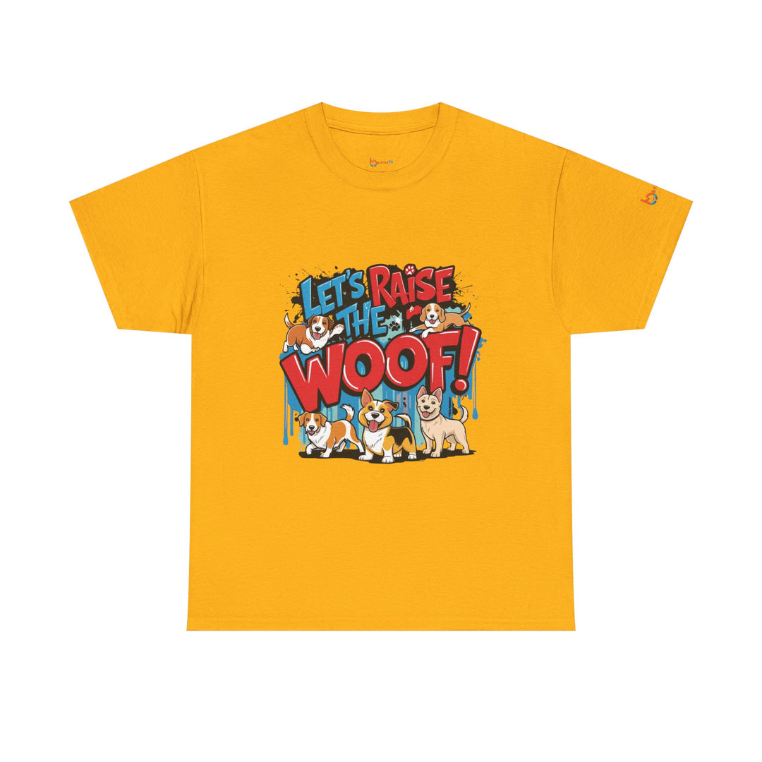 Camiseta — "¡A ladrar!" con estampado de perros de dibujos animados