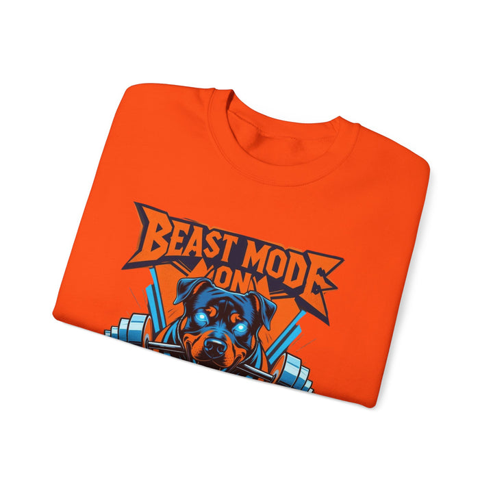 Sudadera unisex Beast Mode, regalo divertido para amantes de las mascotas, sudadera de cuello redondo, ropa acogedora para amantes de los perros, sudadera para amantes de los animales