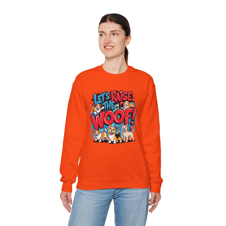 Dog Lover Sweatshirt - Let's Raise the Woof - Unisex Sweatshirt, Dog Enthusiast Gift, Funny Animal Lover Jumper, Cozy Crewneck Pullover, Pet