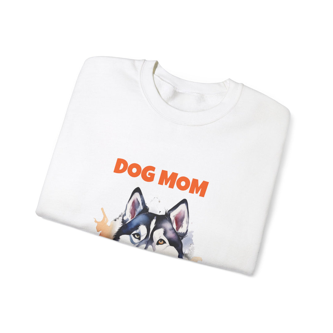 Dog Mom Siberian Husky Unisex Crewneck Sweatshirt, Gildan Animal Lover Gift - brillasTU