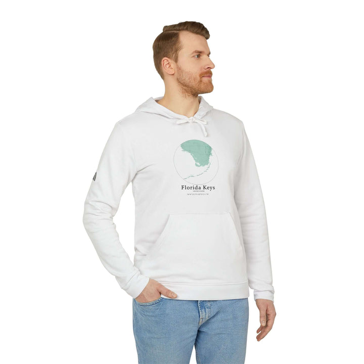 Customized Adidas Unisex Fleece Hoodie - Florida Keys PelicanCustomized Adidas Combining comfort with sustainability, this Florida Keys Unisex customized Adidas fleece hoodie redefines cozy cool. Crafted from a blend of 70% BCI cotton and 30% recycled pol