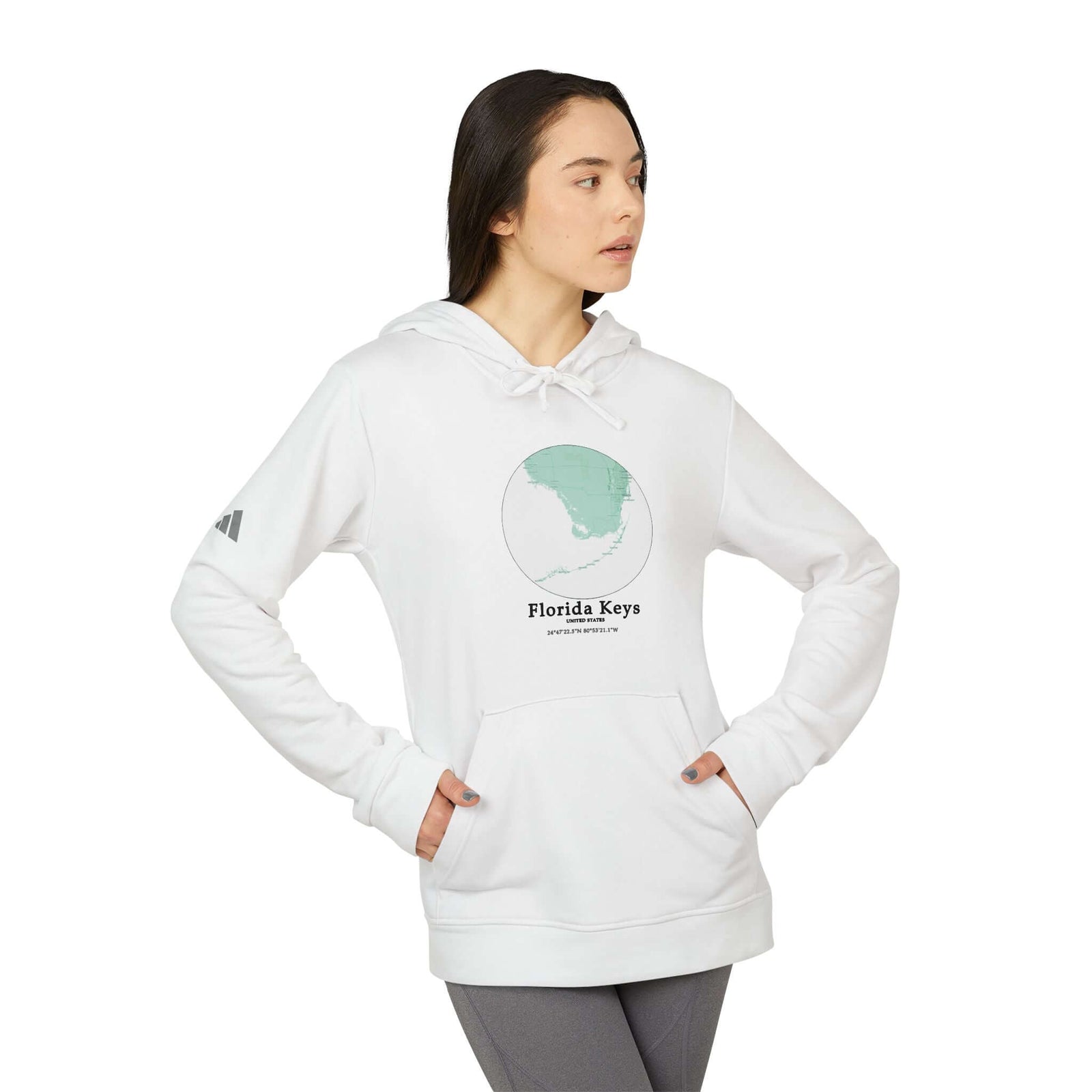 Customized Adidas Unisex Fleece Hoodie - Florida Keys PelicanCustomized Adidas Combining comfort with sustainability, this Florida Keys Unisex customized Adidas fleece hoodie redefines cozy cool. Crafted from a blend of 70% BCI cotton and 30% recycled pol