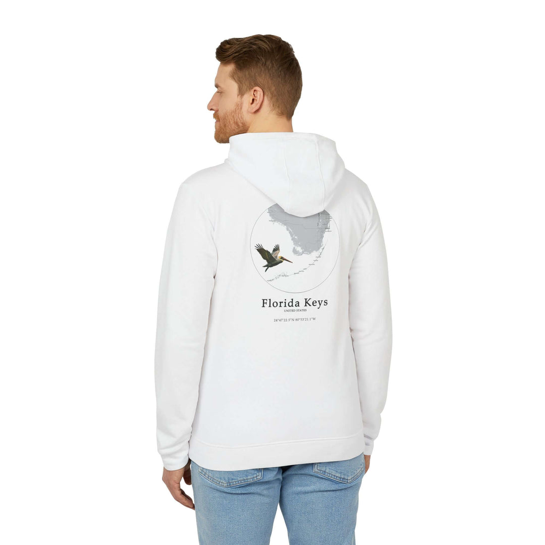 Customized Adidas Unisex Fleece Hoodie - Florida Keys PelicanCustomized Adidas Combining comfort with sustainability, this Florida Keys Unisex customized Adidas fleece hoodie redefines cozy cool. Crafted from a blend of 70% BCI cotton and 30% recycled pol