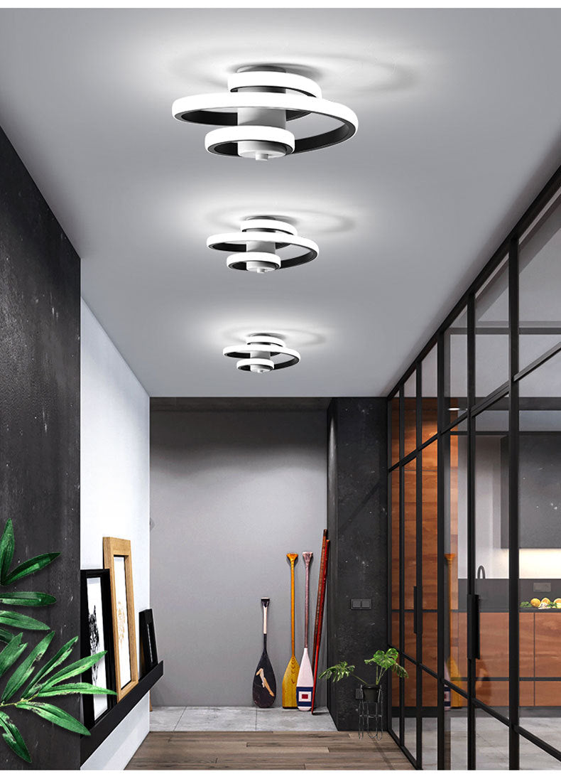 Elegant and Modern LED Metal Ceiling Light with Black Frame 8