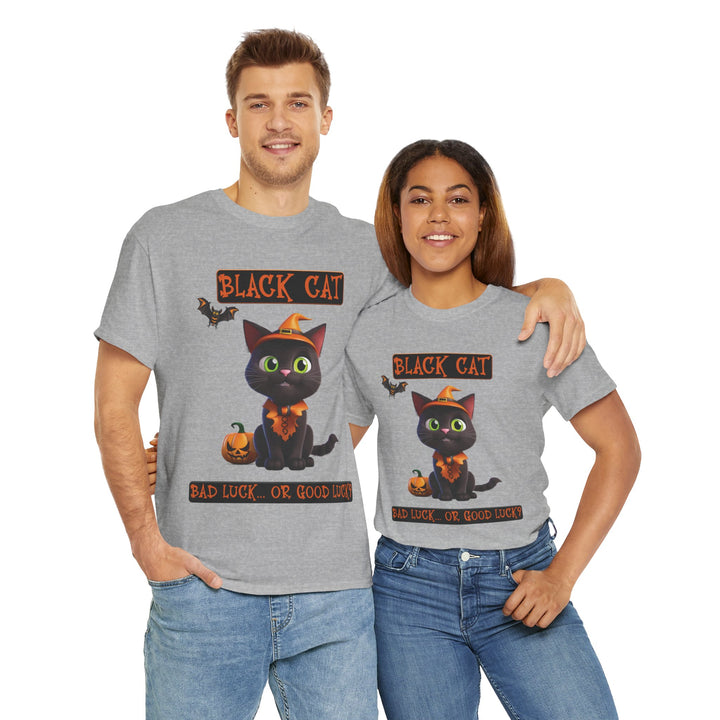 Black cat bad luck or good luck gildan custom t-shirt 