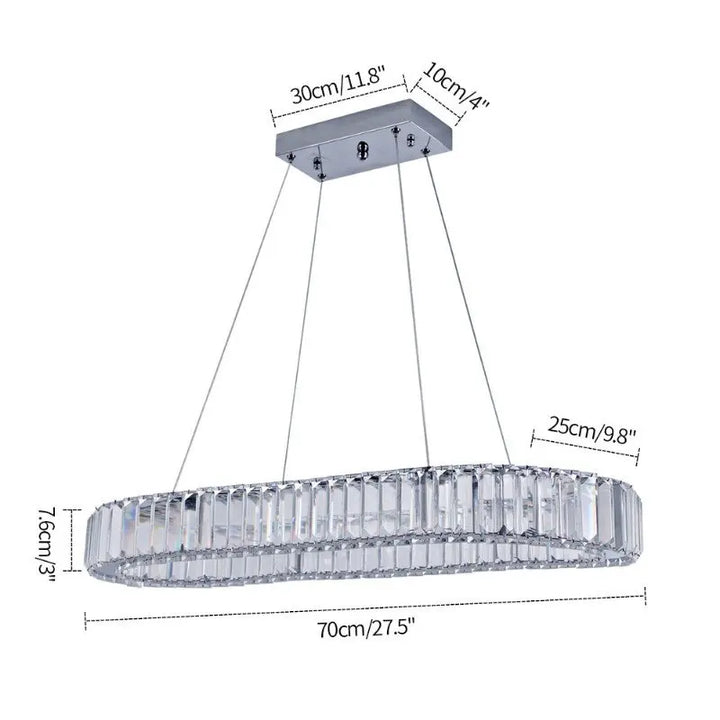 Modern Crystal LED Ring Chandelier | Lustre Ceiling Lamp Deco