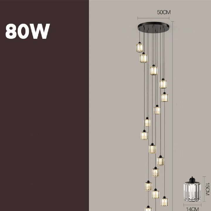 Modern Crystal Staircase Chandelier