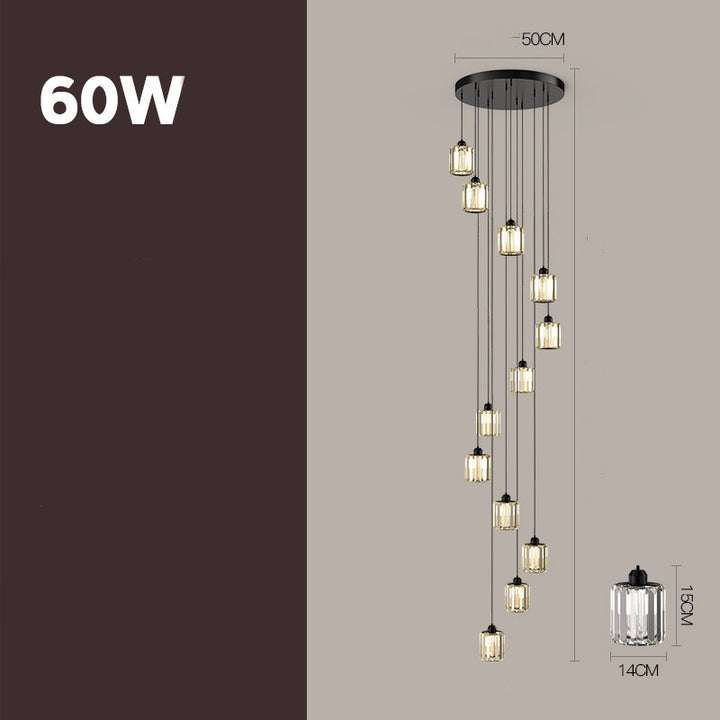 Modern Crystal Staircase Chandelier 4