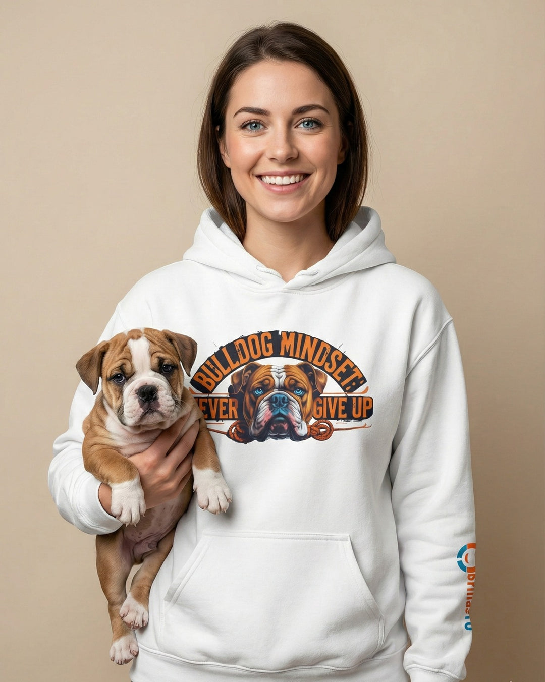 Sudadera con capucha Bulldog Mindset, unisex, de mezcla gruesa, regalo motivacional, sudadera con capucha para amantes de los perros, ropa con vibras positivas, atuendo inspirador