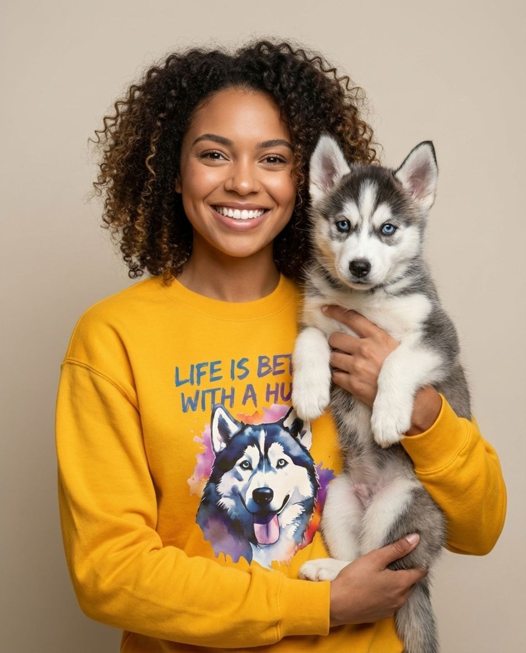 BrillasTU Life is Better with a Husky Crewneck - Unisex Sweatshirt - brillasTU #