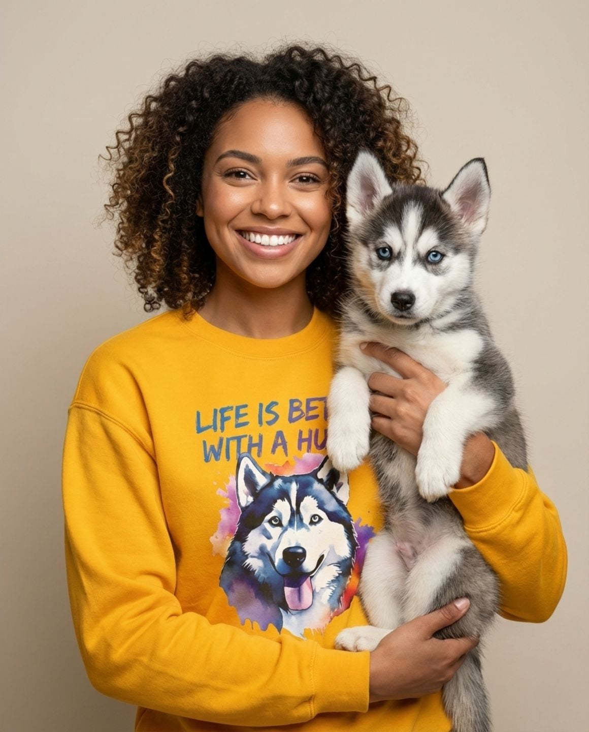 BrillasTU Life is Better with a Husky Crewneck - Unisex Sweatshirt - brillasTU #