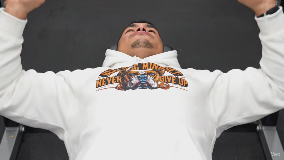 Sudadera con capucha Bulldog Mindset, unisex, de mezcla gruesa, regalo motivacional, sudadera con capucha para amantes de los perros, ropa con vibras positivas, atuendo inspirador