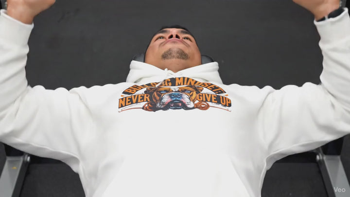 Sudadera con capucha Bulldog Mindset, unisex, de mezcla gruesa, regalo motivacional, sudadera con capucha para amantes de los perros, ropa con vibras positivas, atuendo inspirador