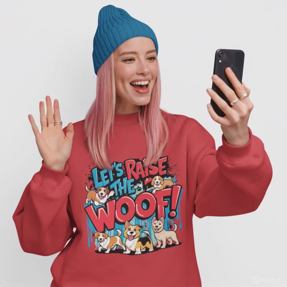 Sudadera para amantes de los perros - ¡Aumentemos la paciencia! - Sudadera unisex, regalo para amantes de los perros, suéter divertido para amantes de los animales, suéter acogedor de cuello redondo, regalo para mascotas.