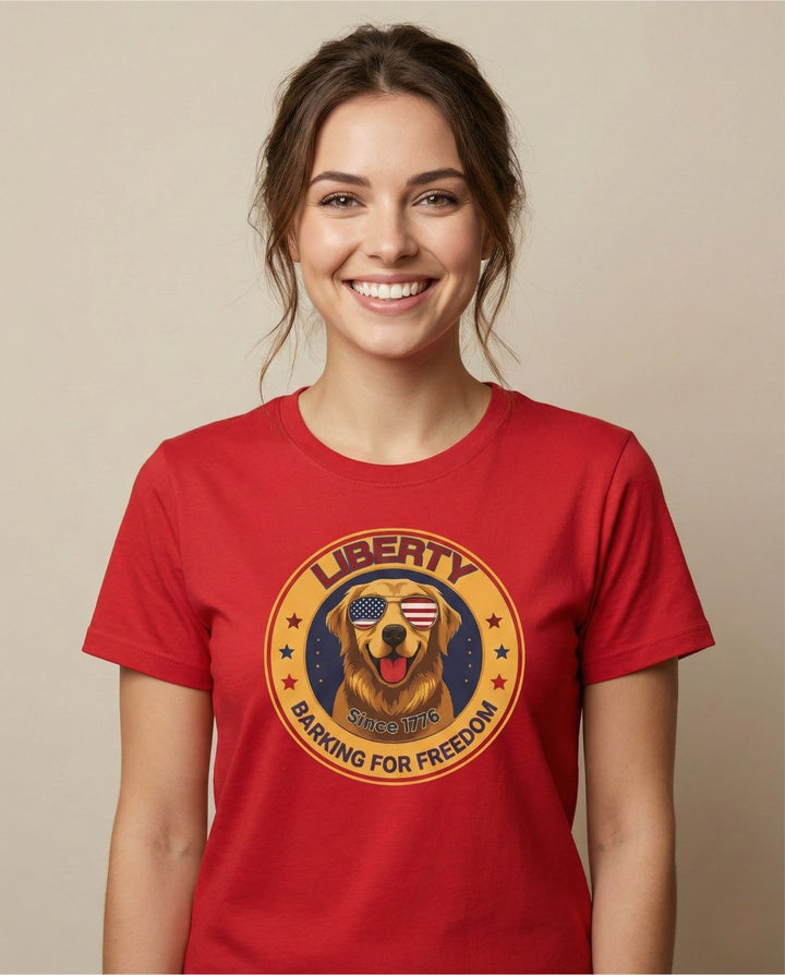 BrillasTU Liberty Dog Patriotic Tee - Unisex Freedom Lover Shirt - brillasTU #